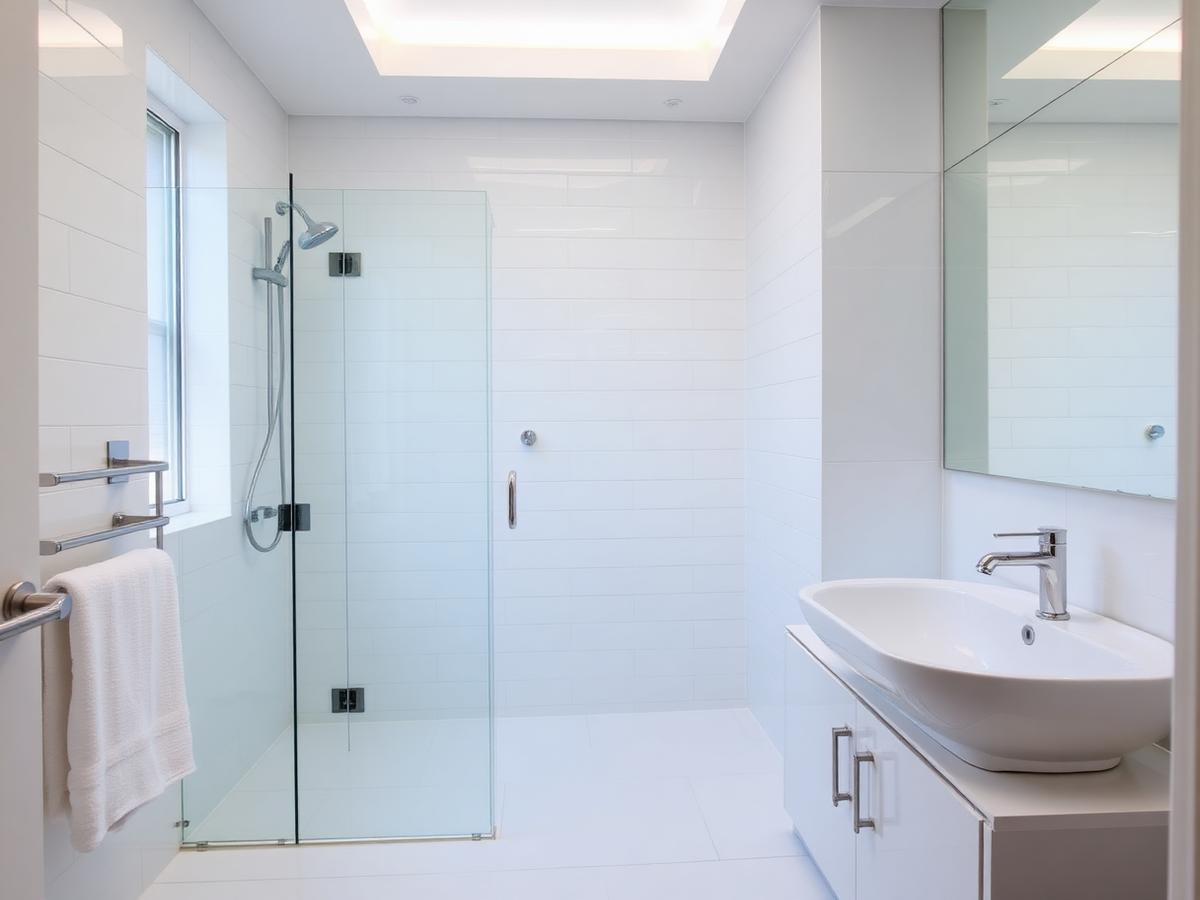 Sparkling clean modern bathroom